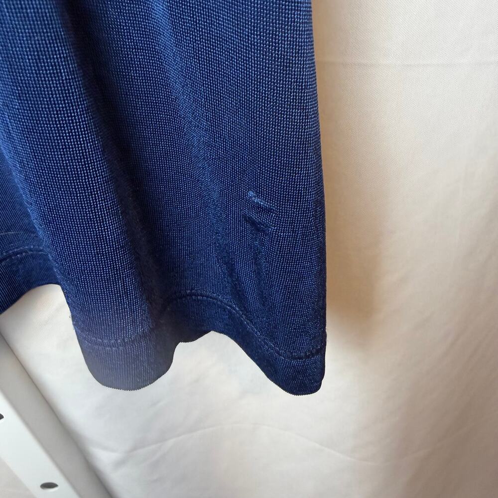 Chicos Travelers Size 2 Large Blue Stretch Knit Tunic Top Long Sleeve USA Office - Picture 3 of 5